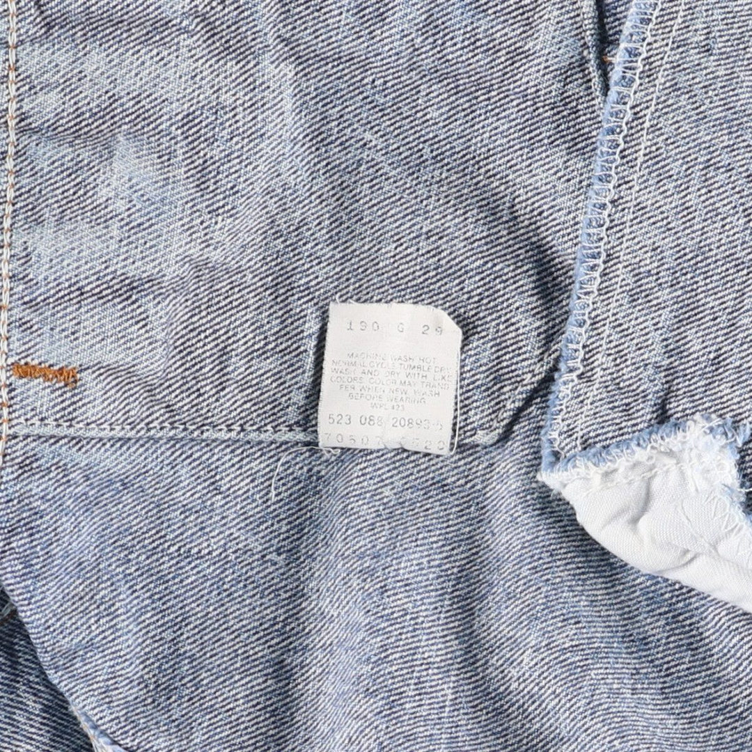 Vintage 1980'S Levi's 70507-0520 Chemical Wash Denim Jacket, Made in USA, Men's Size XL cotton blue type Vintage Second Hand