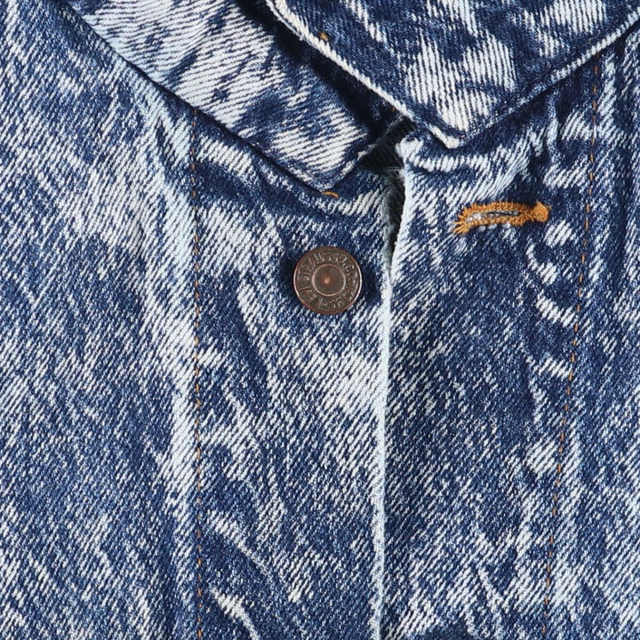 Vintage 1980'S Levi's 70507-0520 Chemical Wash Denim Jacket, Made in USA, Men's Size XL cotton blue type Vintage Second Hand