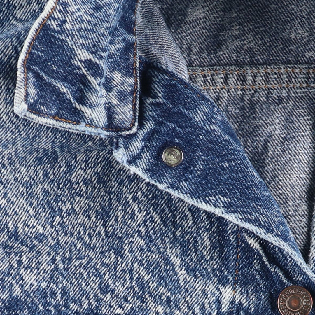 Vintage 1980'S Levi's 70507-0520 Chemical Wash Denim Jacket, Made in USA, Men's Size XL cotton blue type Vintage Second Hand