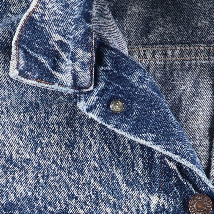 Vintage 1980'S Levi's 70507-0520 Chemical Wash Denim Jacket, Made in USA, Men's Size XL cotton blue type Vintage Second Hand