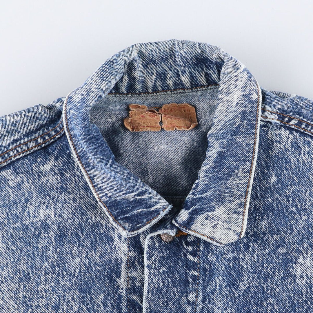 Vintage 1980'S Levi's 70507-0520 Chemical Wash Denim Jacket, Made in USA, Men's Size XL cotton blue type Vintage Second Hand