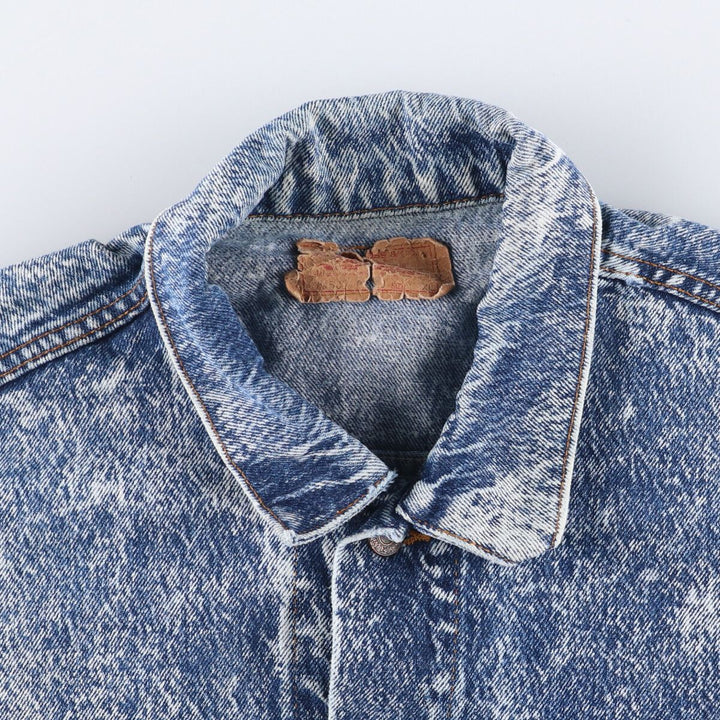 Vintage 1980'S Levi's 70507-0520 Chemical Wash Denim Jacket, Made in USA, Men's Size XL cotton blue type Vintage Second Hand