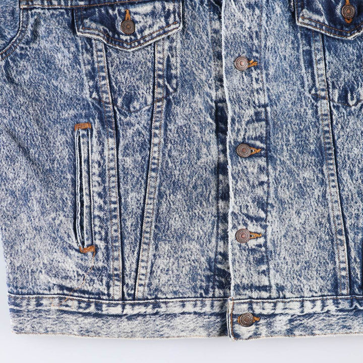 Vintage 1980'S Levi's 70507-0520 Chemical Wash Denim Jacket, Made in USA, Men's Size XL cotton blue type Vintage Second Hand