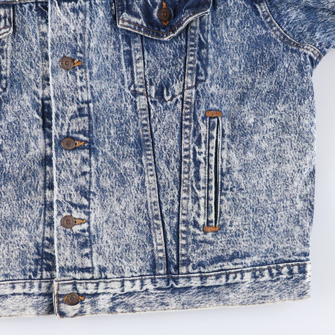 Vintage 1980'S Levi's 70507-0520 Chemical Wash Denim Jacket, Made in USA, Men's Size XL cotton blue type Vintage Second Hand