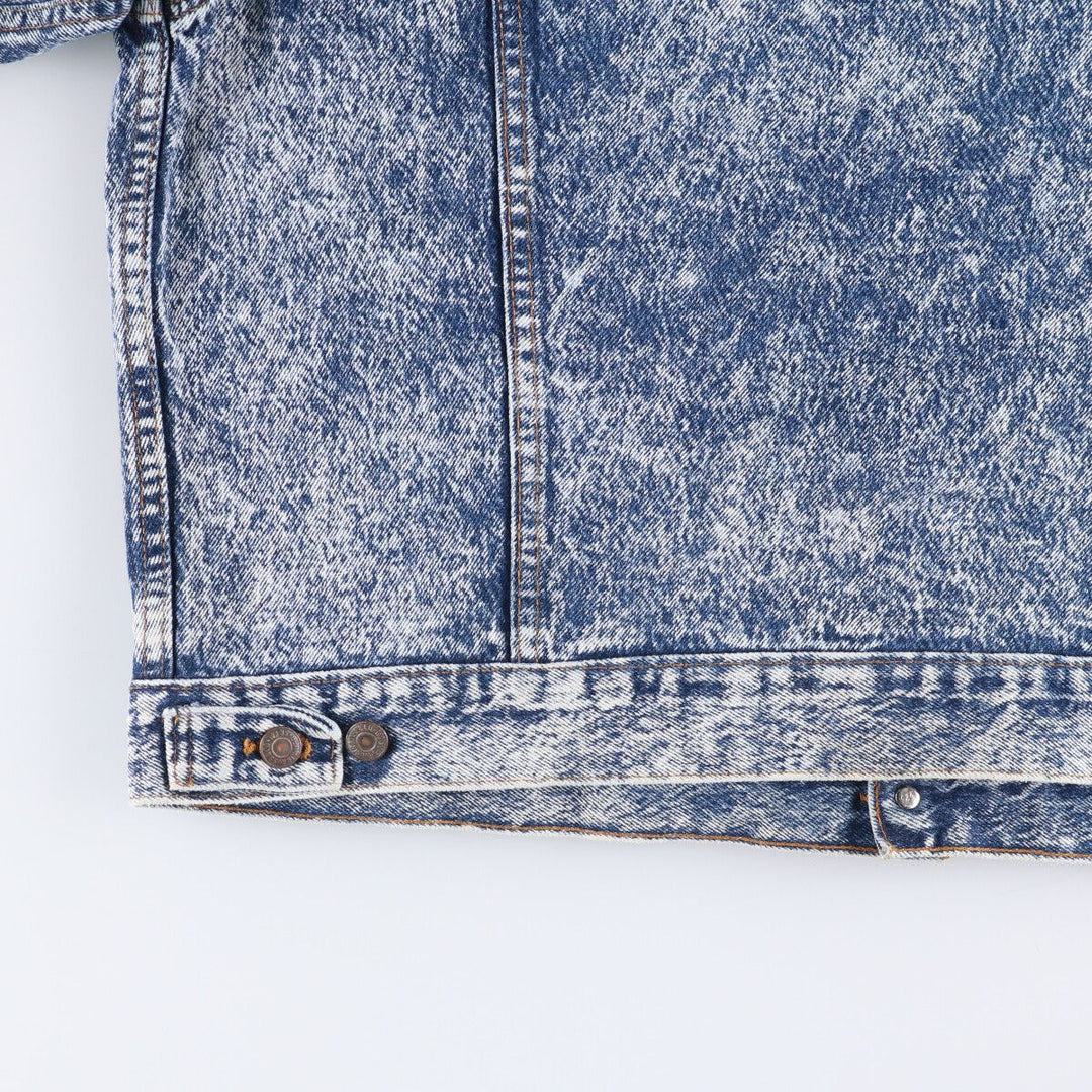 Vintage 1980'S Levi's 70507-0520 Chemical Wash Denim Jacket, Made in USA, Men's Size XL cotton blue type Vintage Second Hand