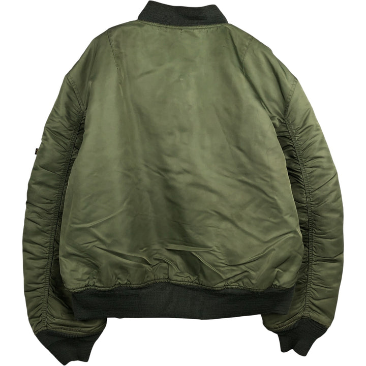 Civilian Alpha ALPHA MA-1 type military flight jacket, men's XL equivalent Nylon Khaki type Vintage Second Hand
