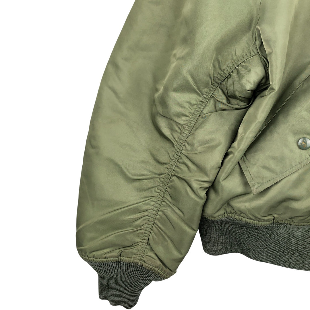 Civilian Alpha ALPHA MA-1 type military flight jacket, men's XL equivalent Nylon Khaki type Vintage Second Hand