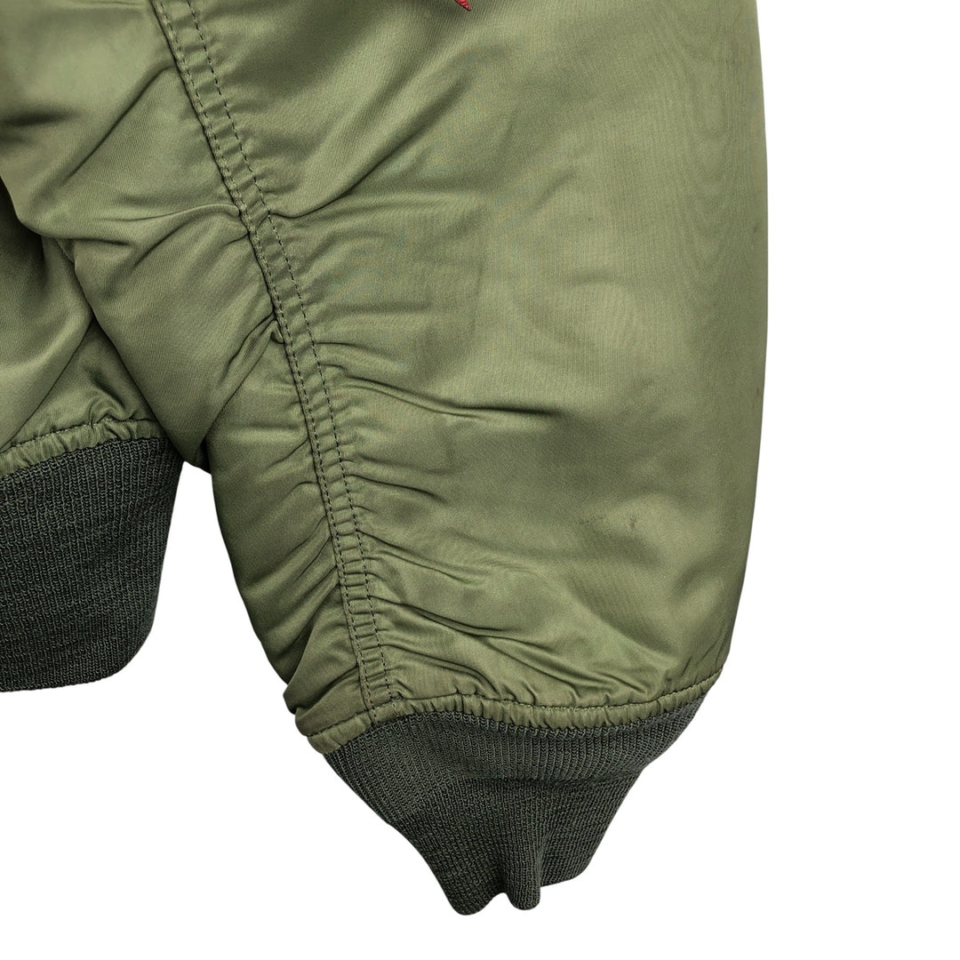 Civilian Alpha ALPHA MA-1 type military flight jacket, men's XL equivalent Nylon Khaki type Vintage Second Hand