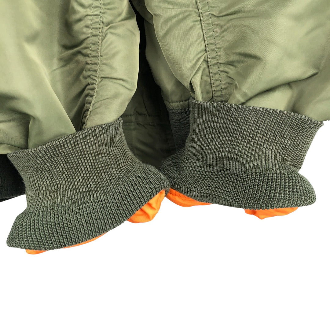 Civilian Alpha ALPHA MA-1 type military flight jacket, men's XL equivalent Nylon Khaki type Vintage Second Hand