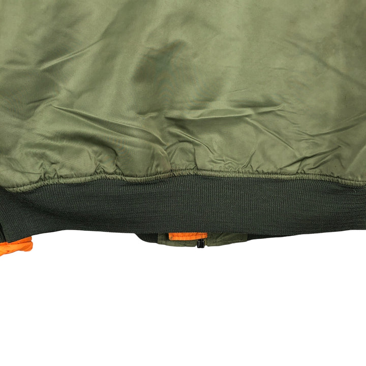 Civilian Alpha ALPHA MA-1 type military flight jacket, men's XL equivalent Nylon Khaki type Vintage Second Hand