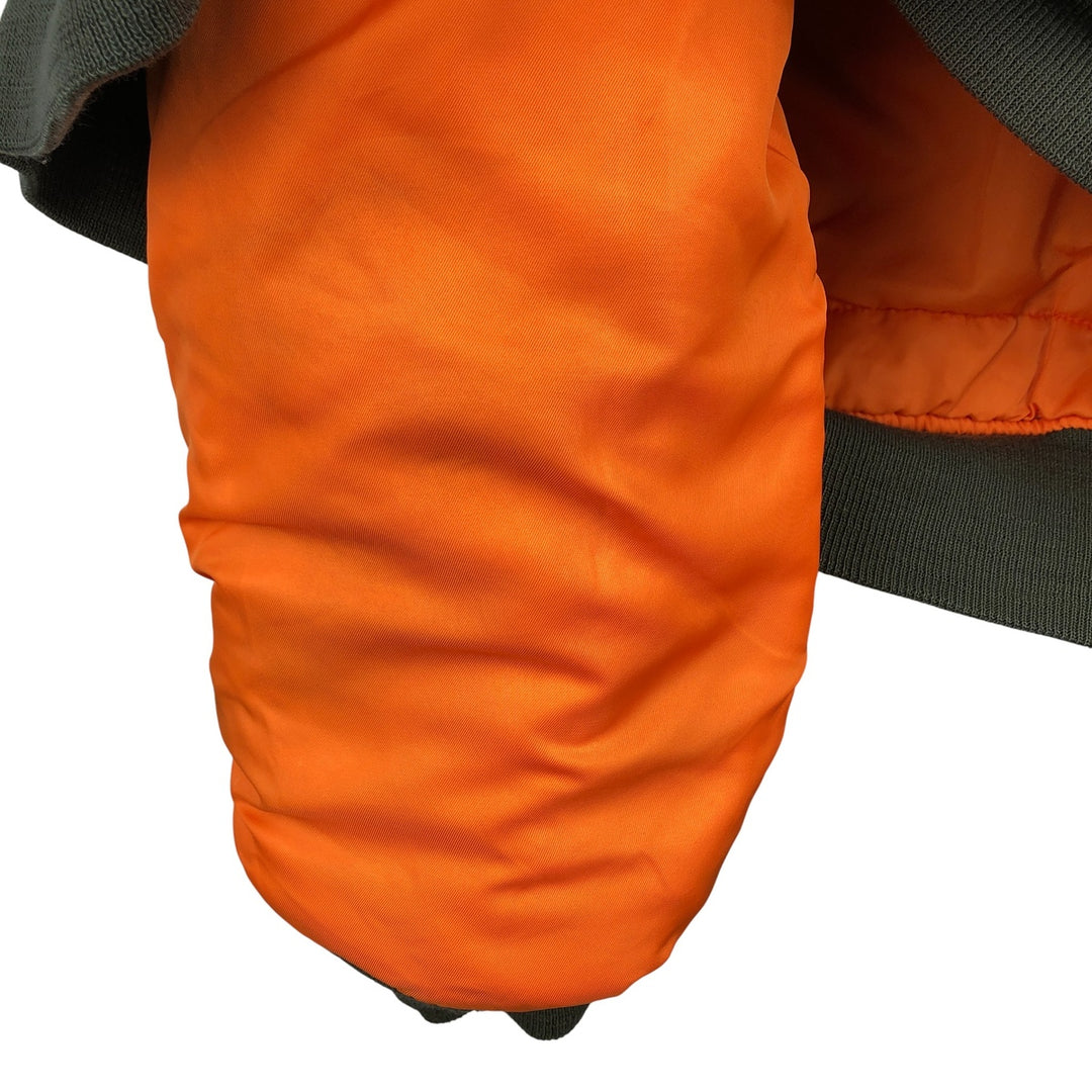 Civilian Alpha ALPHA MA-1 type military flight jacket, men's XL equivalent Nylon Khaki type Vintage Second Hand