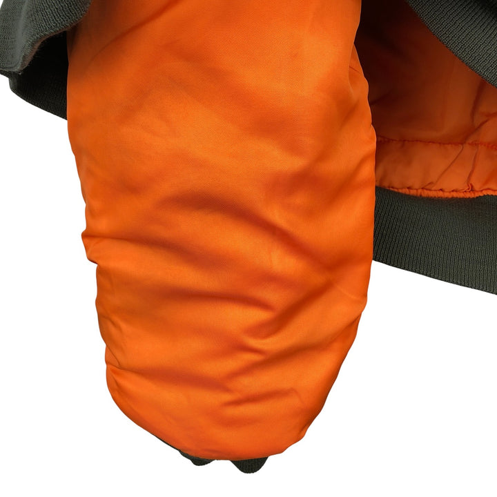 Civilian Alpha ALPHA MA-1 type military flight jacket, men's XL equivalent Nylon Khaki type Vintage Second Hand