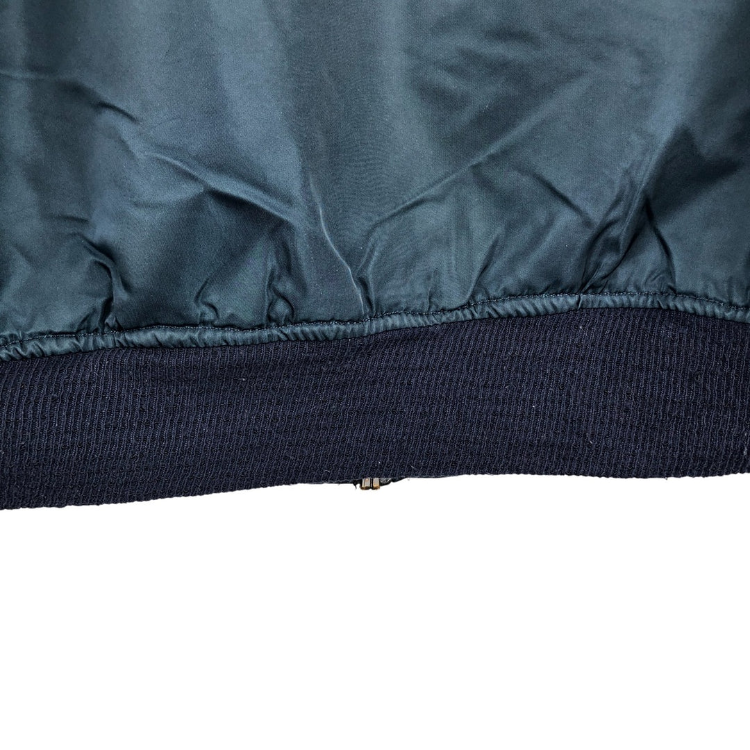 90'S civilian Alpha MA-1 style padded military flight jacket, made in the USA, men's size XL, vintage Nylon navy blue type Vintage Second Hand