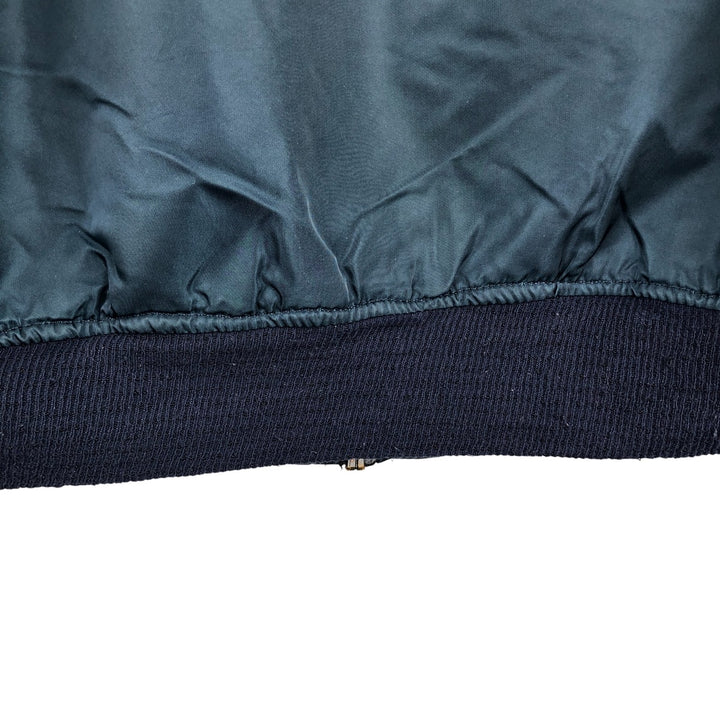 90'S civilian Alpha MA-1 style padded military flight jacket, made in the USA, men's size XL, vintage Nylon navy blue type Vintage Second Hand