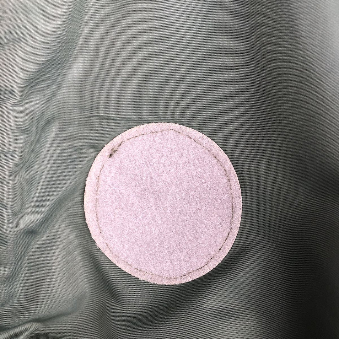 90'S civilian Alpha MA-1 style padded military flight jacket, men's size M, vintage Nylon Khaki type Vintage Second Hand