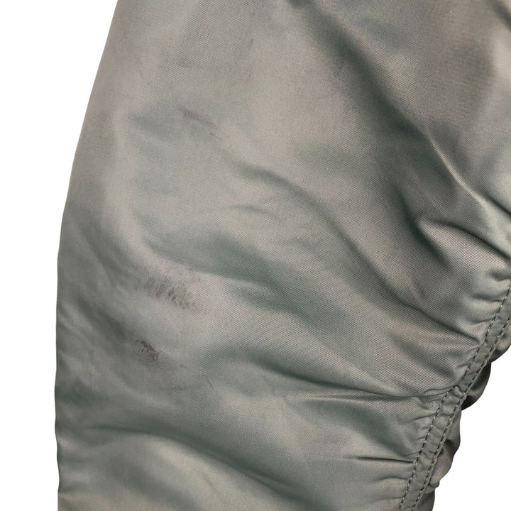 90'S civilian Alpha MA-1 style padded military flight jacket, men's size M, vintage Nylon Khaki type Vintage Second Hand