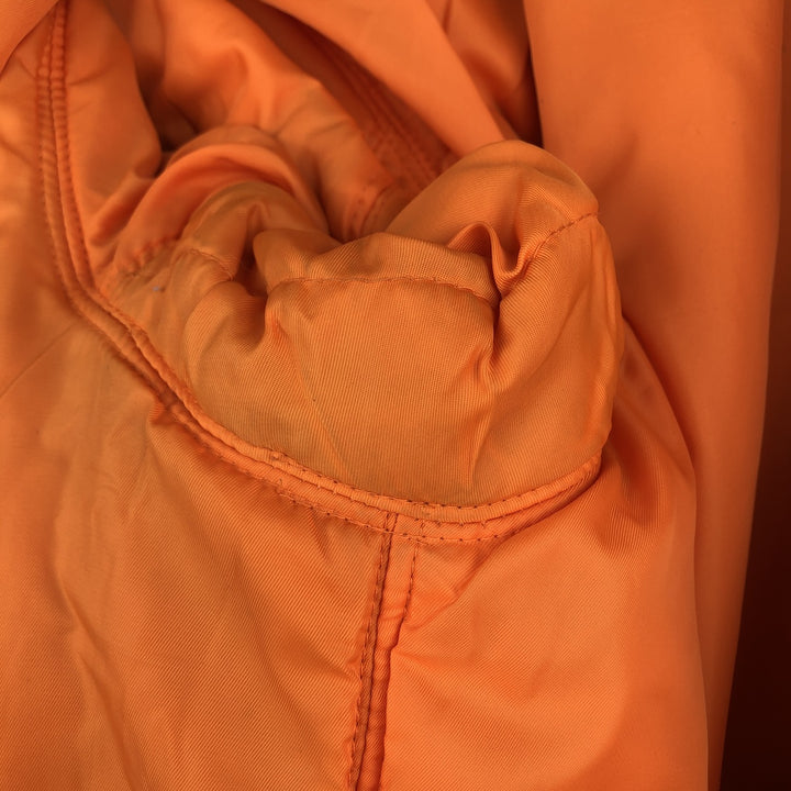 90'S civilian Alpha MA-1 style padded military flight jacket, men's size M, vintage Nylon Khaki type Vintage Second Hand