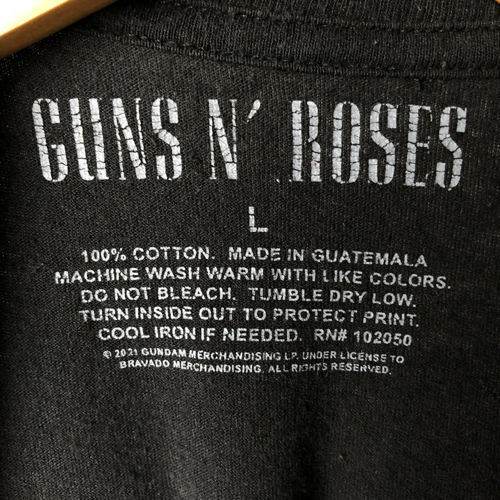 GUNS N' ROSES Guns N' Roses Band T-shirt Band T Men's L size cotton black type Vintage Second Hand