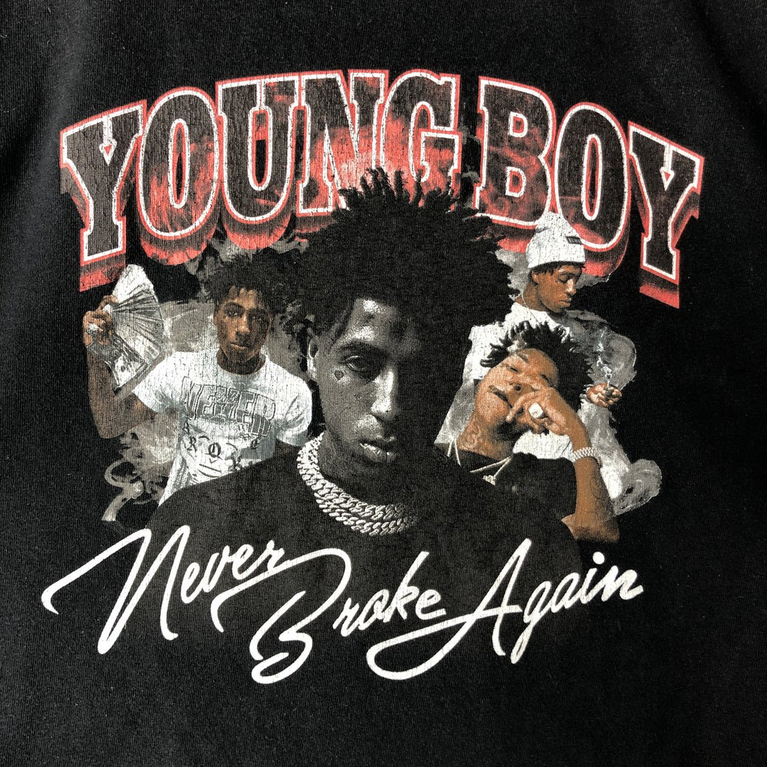 YoungBoy Never Broke Again Rap T-Shirt, Men's Size Medium cotton black type Vintage Second Hand