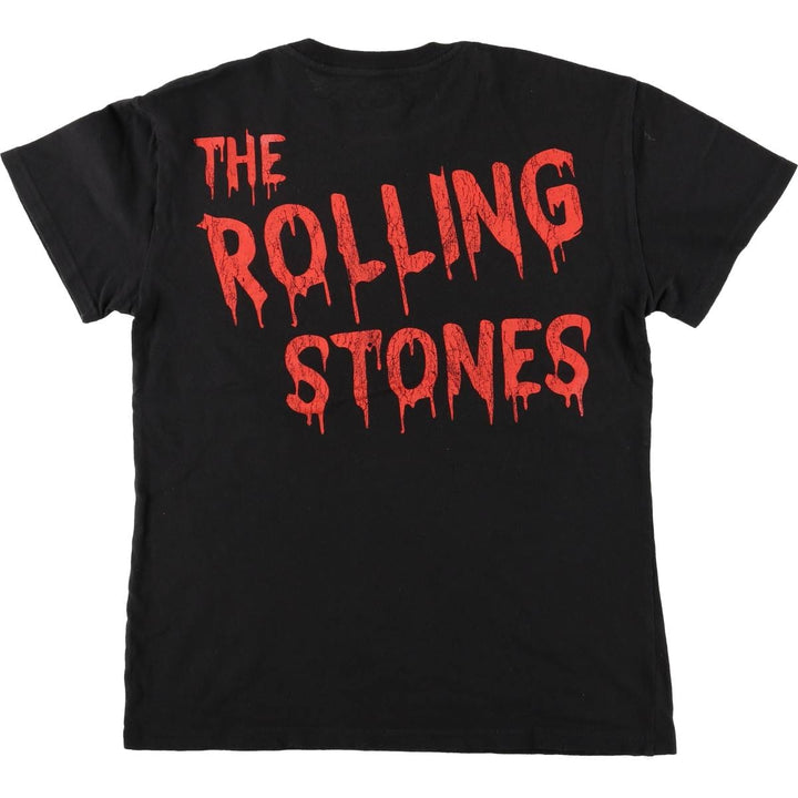 The Rolling Stones Band T-shirt, Men's M size cotton black type Vintage Second Hand
