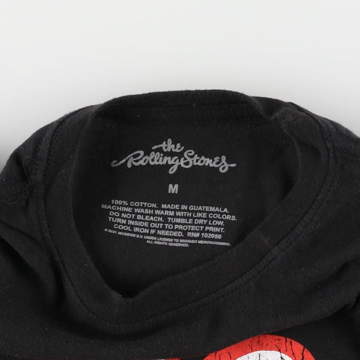 The Rolling Stones Band T-shirt, Men's M size cotton black type Vintage Second Hand