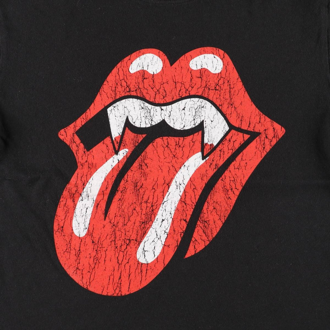 The Rolling Stones Band T-shirt, Men's M size cotton black type Vintage Second Hand