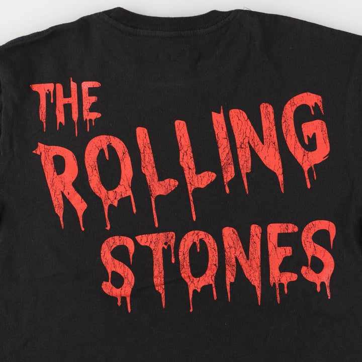 The Rolling Stones Band T-shirt, Men's M size cotton black type Vintage Second Hand