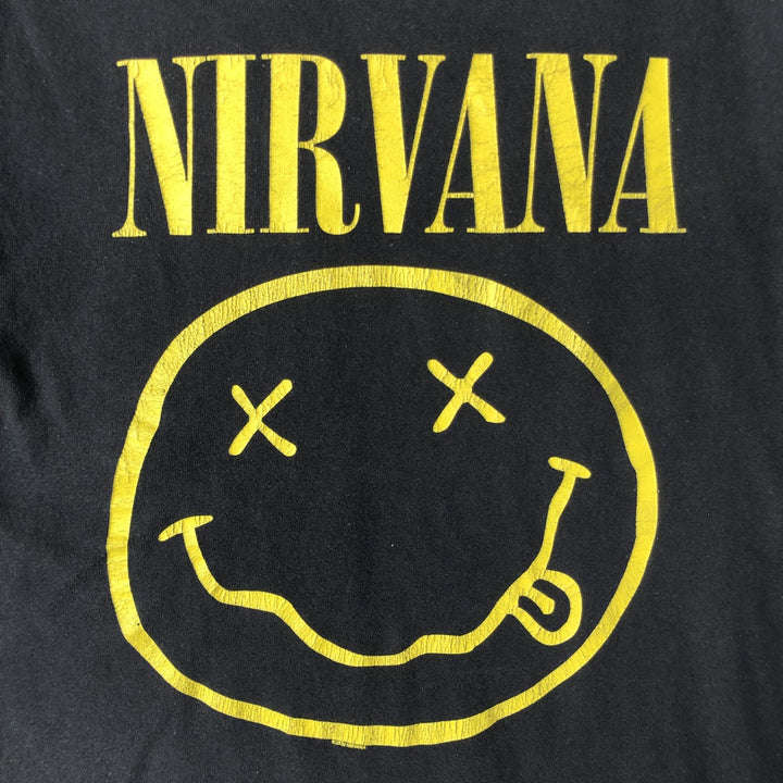 NIRVANA Nirvana Band T-shirt, Band T, Men's S size cotton black type Vintage Second Hand