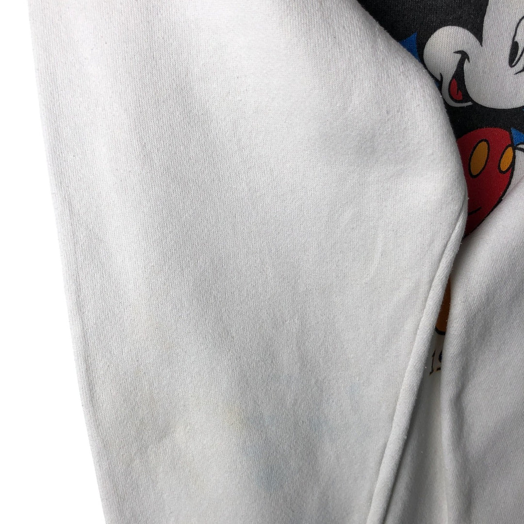 Vintage 90'S MICKY UNLIMITED Mickey Mouse character sweatshirt, Made in USA, Men's XL cotton white type Vintage Second Hand