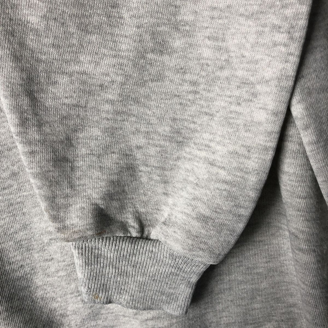 90'S Velva Sheen Flag Pattern Print Sweatshirt, Made in USA, Men's Size Large, Vintage polyester gray type Vintage Second Hand