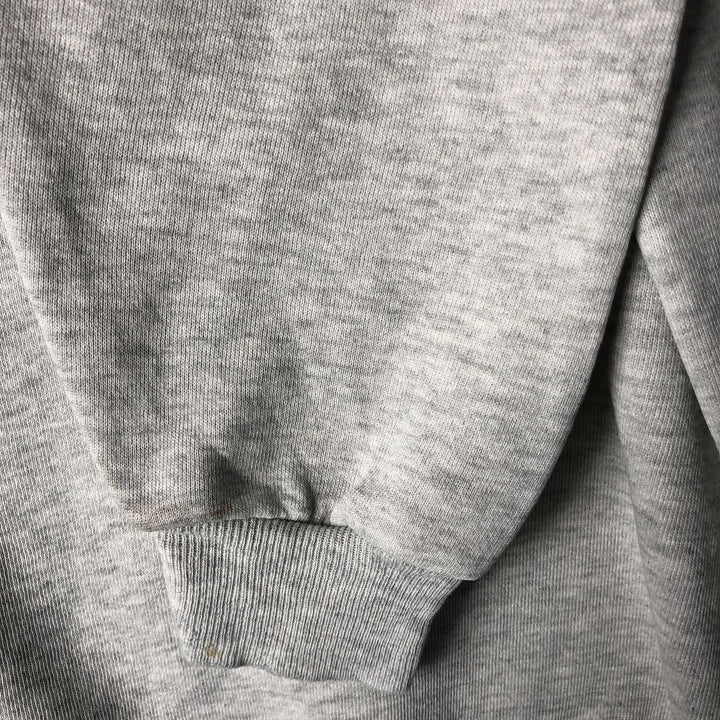 90'S Velva Sheen Flag Pattern Print Sweatshirt, Made in USA, Men's Size Large, Vintage polyester gray type Vintage Second Hand