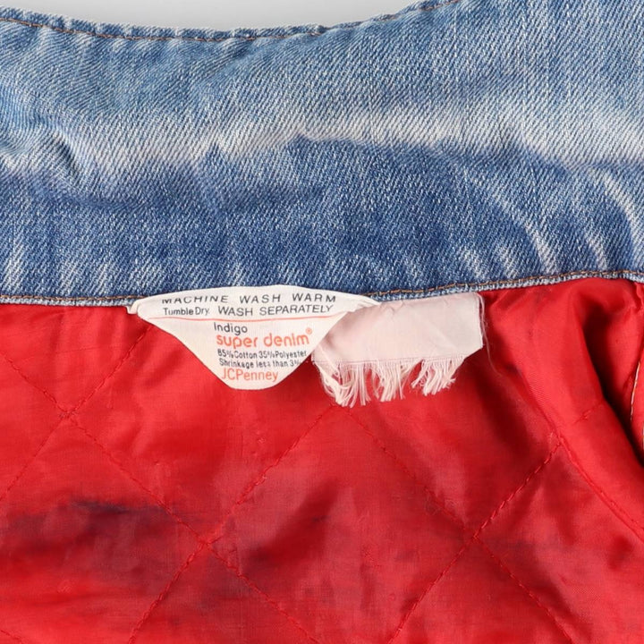 Vintage 1970'S JCPenney Indigo Super Denim denim jacket, size L, men's size L cotton blue type Vintage Second Hand
