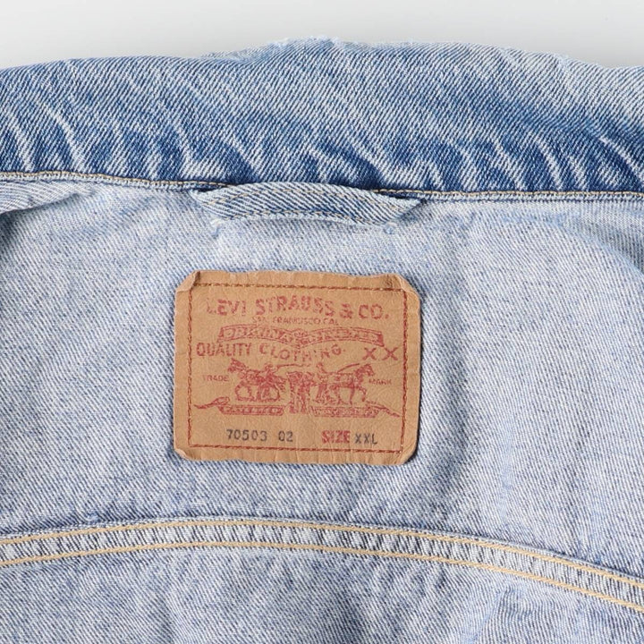 Levi's 70503-0214 Euro Model Denim Jacket, Made in Italy, Men's XXL, Vintage cotton blue type Vintage Second Hand