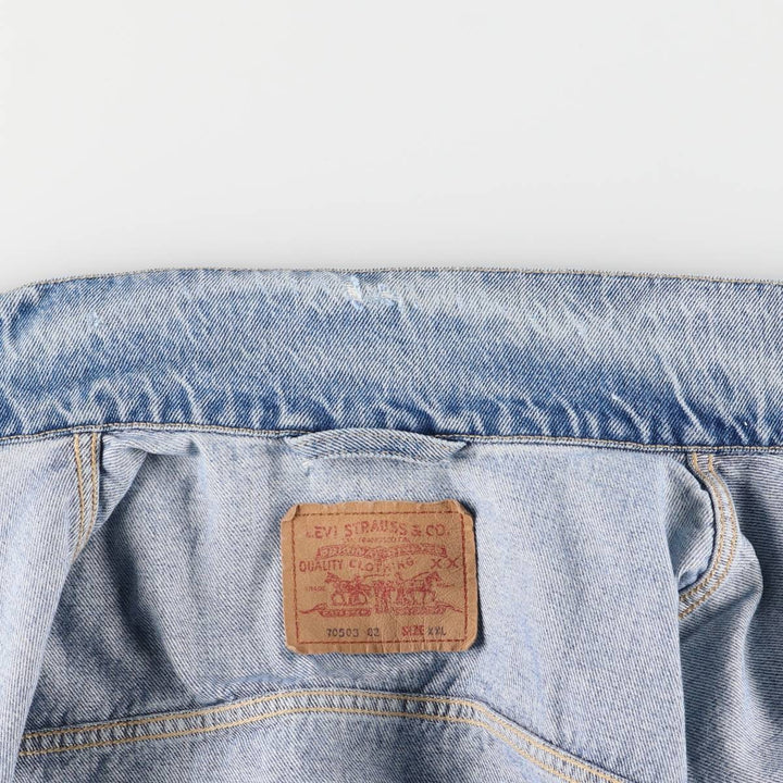 Levi's 70503-0214 Euro Model Denim Jacket, Made in Italy, Men's XXL, Vintage cotton blue type Vintage Second Hand