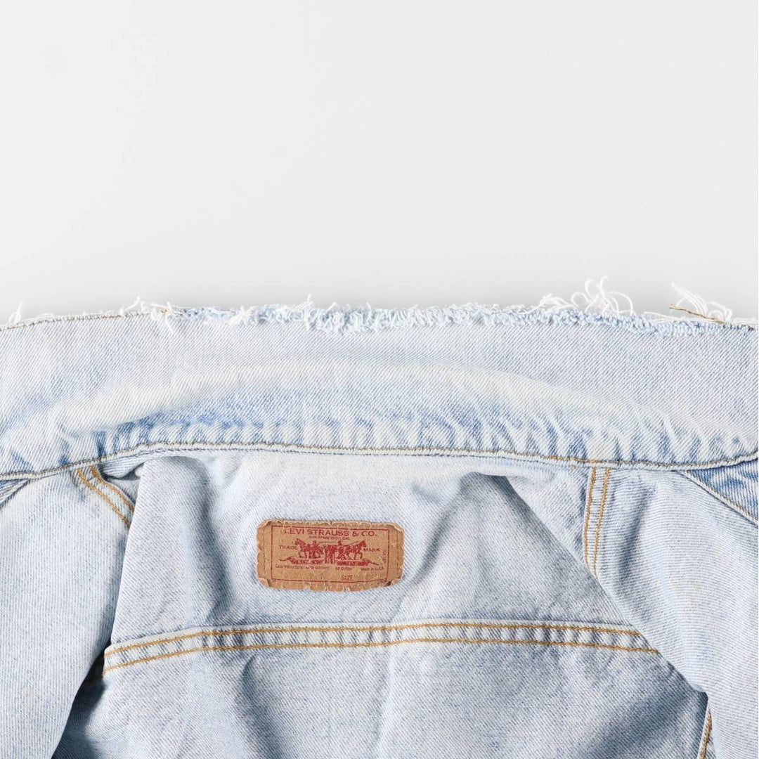Vintage Levi's denim jacket, made in the USA, size L, men's size L cotton blue type Vintage Second Hand