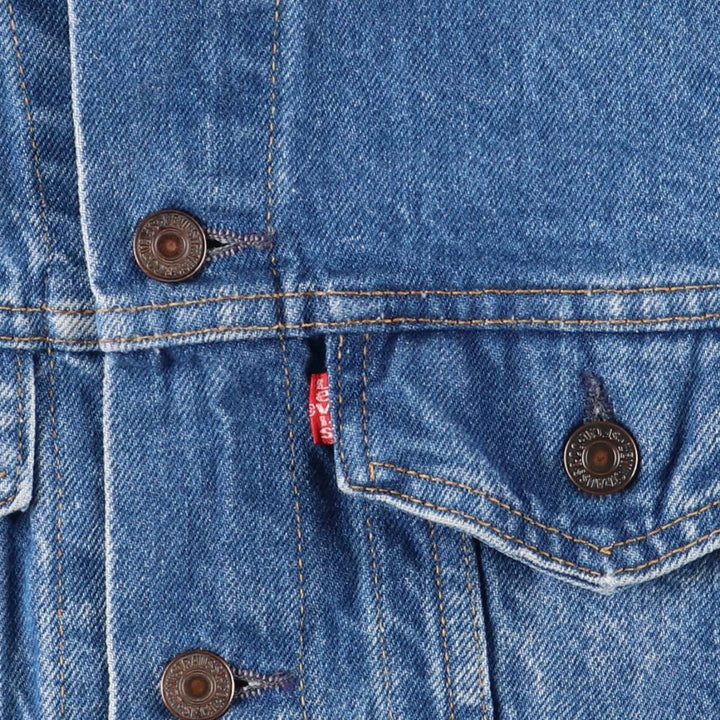 90'S Levi's 70506-0214 denim jacket, denim jacket, made in USA, men's size S, vintage cotton blue type Vintage Second Hand