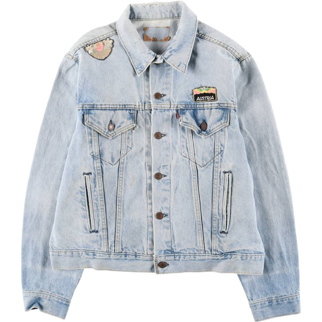 90'S Vintage Levi's Denim Jacket, Made in USA, Men's Size Medium unclear Blue type light blue Vintage Second Hand