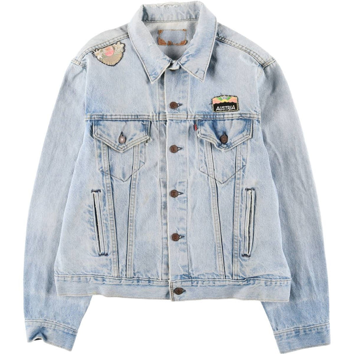 90'S Vintage Levi's Denim Jacket, Made in USA, Men's Size Medium unclear Blue type light blue Vintage Second Hand