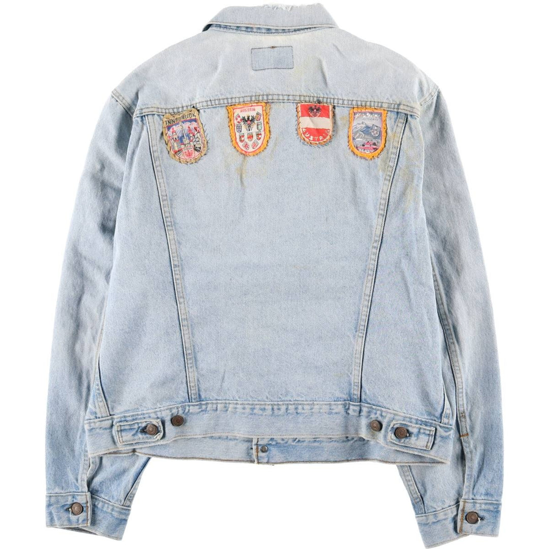90'S Vintage Levi's Denim Jacket, Made in USA, Men's Size Medium unclear Blue type light blue Vintage Second Hand