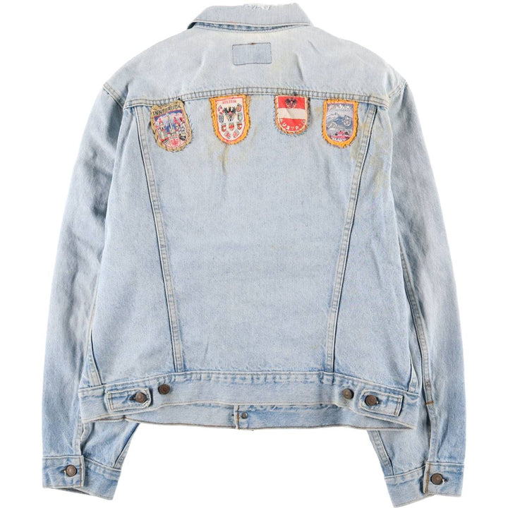 90'S Vintage Levi's Denim Jacket, Made in USA, Men's Size Medium unclear Blue type light blue Vintage Second Hand