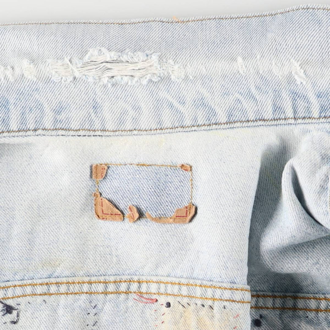 90'S Vintage Levi's Denim Jacket, Made in USA, Men's Size Medium unclear Blue type light blue Vintage Second Hand