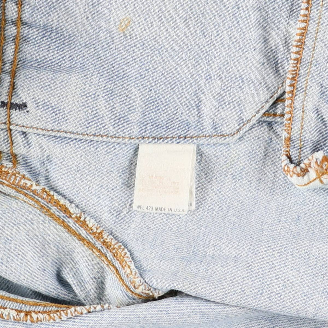 90'S Vintage Levi's Denim Jacket, Made in USA, Men's Size Medium unclear Blue type light blue Vintage Second Hand