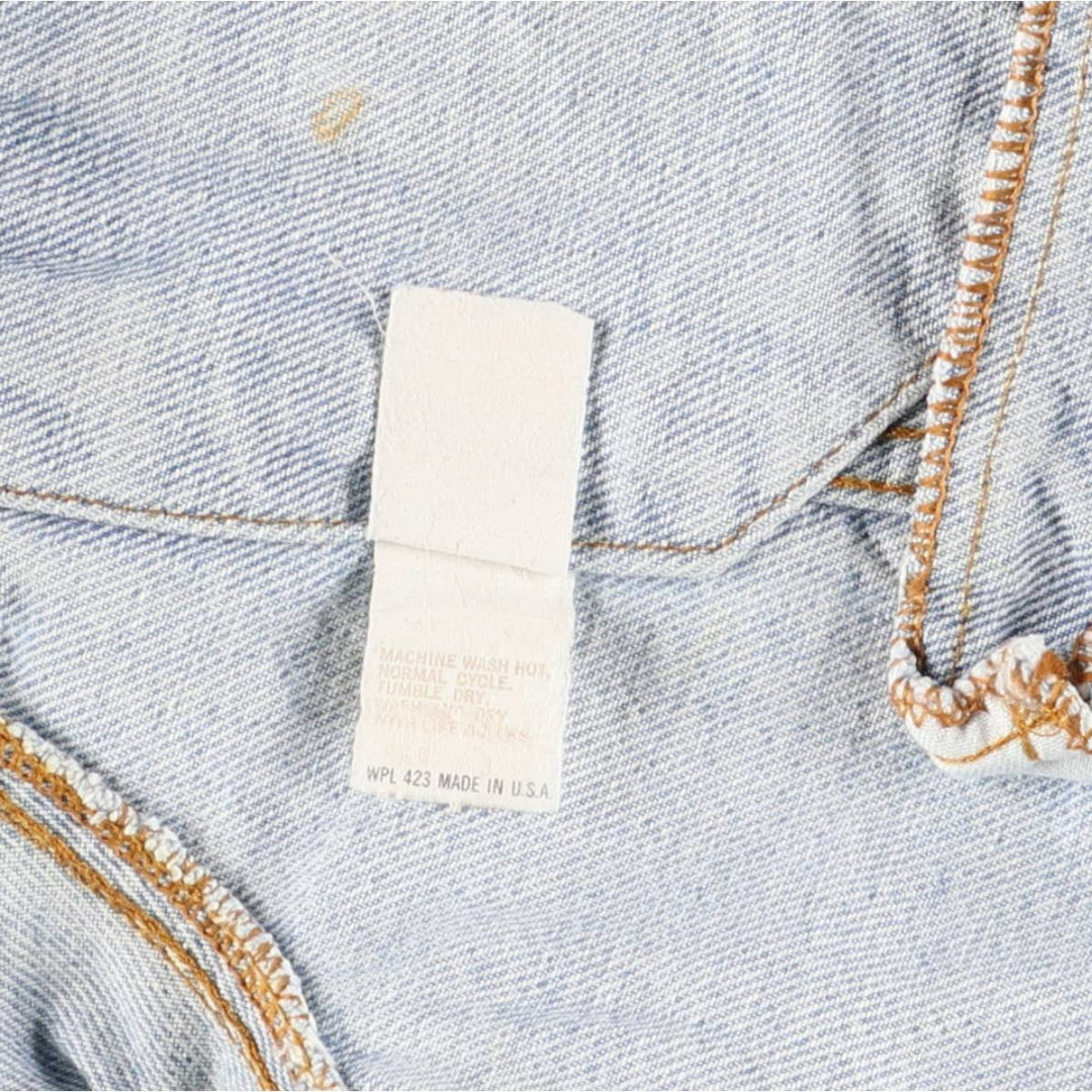 90'S Vintage Levi's Denim Jacket, Made in USA, Men's Size Medium unclear Blue type light blue Vintage Second Hand