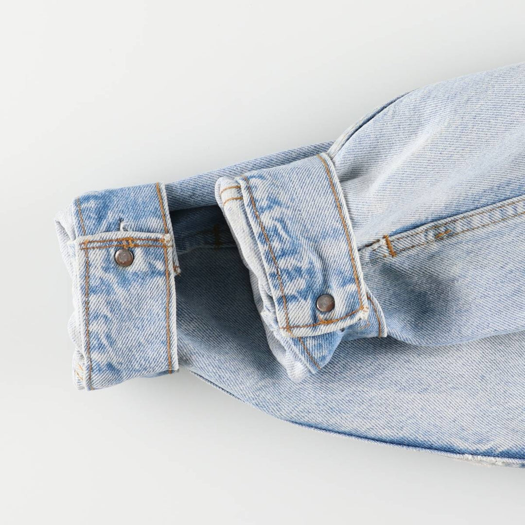 90'S Vintage Levi's Denim Jacket, Made in USA, Men's Size Medium unclear Blue type light blue Vintage Second Hand