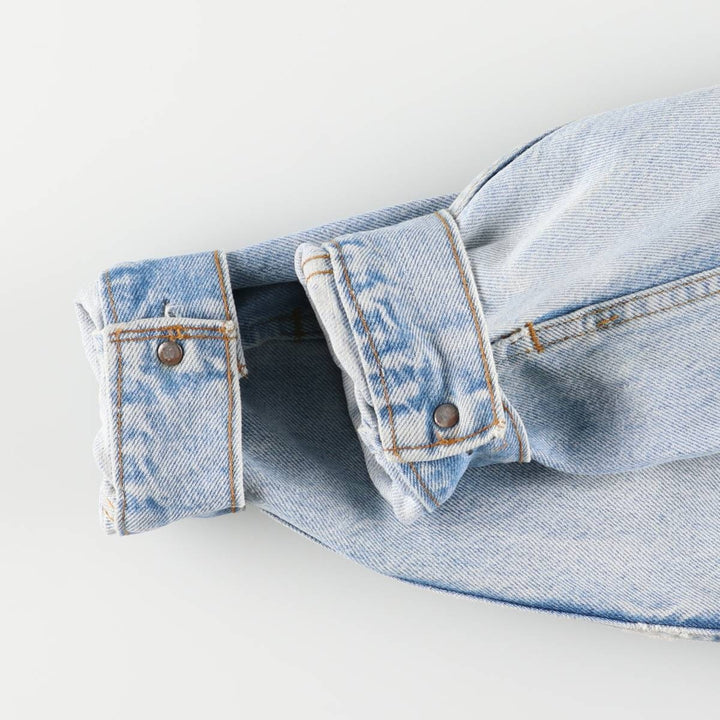 90'S Vintage Levi's Denim Jacket, Made in USA, Men's Size Medium unclear Blue type light blue Vintage Second Hand