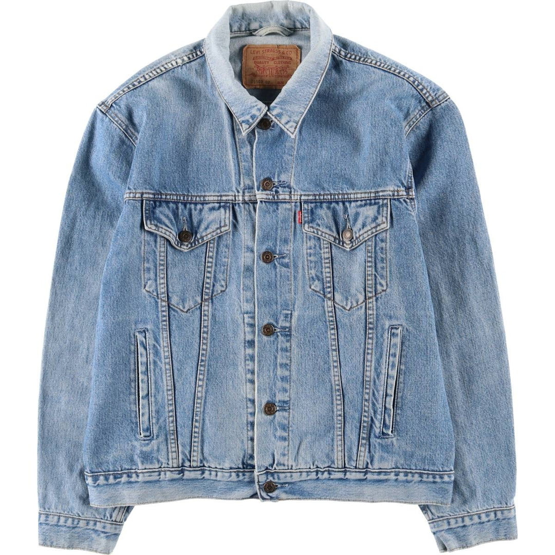 90'S Levi's 70503-0216 denim jacket, denim jacket, men's size L, vintage cotton blue type Vintage Second Hand