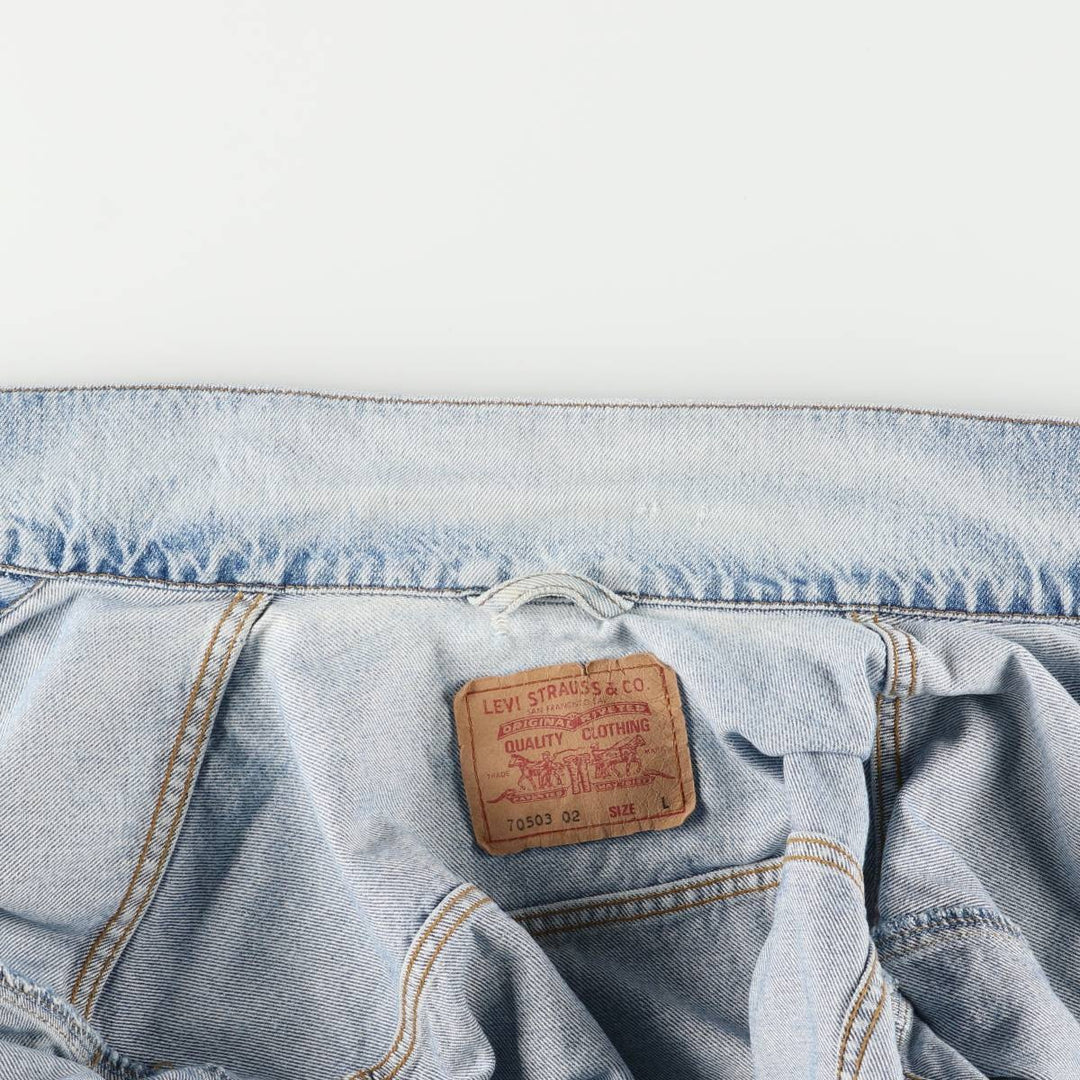 90'S Levi's 70503-0216 denim jacket, denim jacket, men's size L, vintage cotton blue type Vintage Second Hand