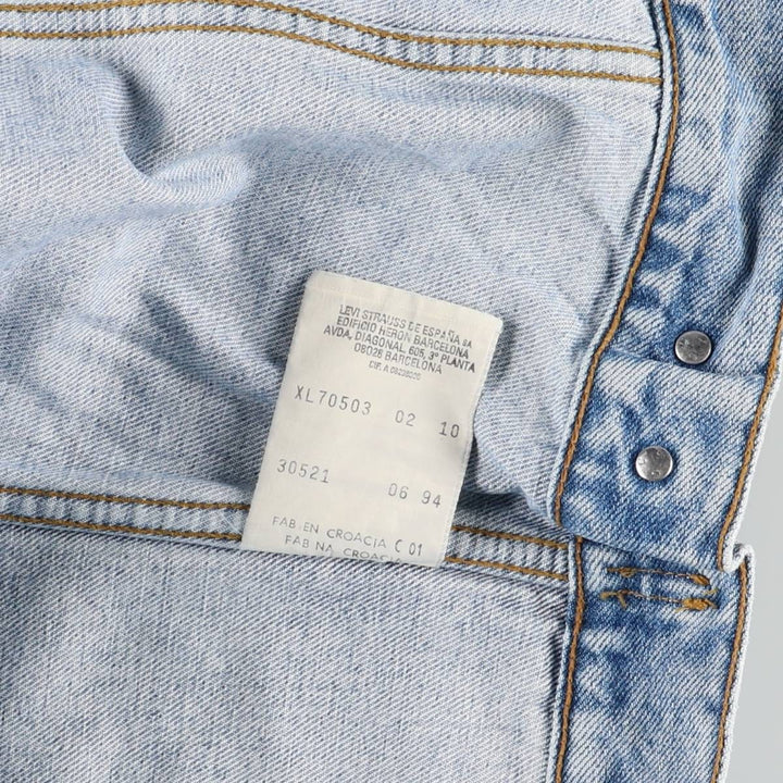 90'S Levi's 70503-0210 denim jacket, G-jacket, men's XL size, vintage cotton blue type Vintage Second Hand