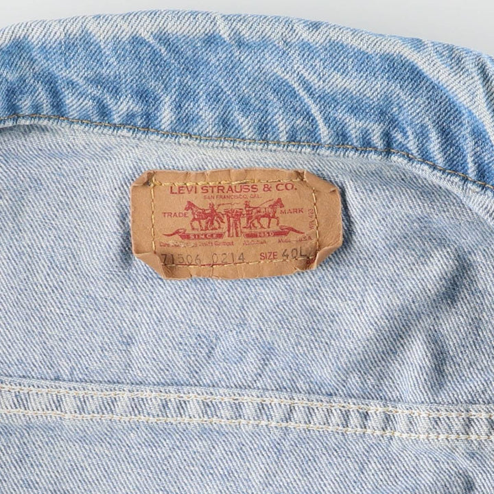90'S Levi's 71506-0214 Denim Jacket, Made in USA, Men's Size Medium, Vintage cotton blue type Vintage Second Hand