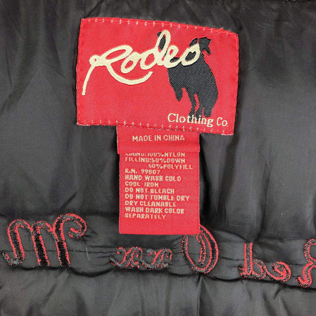 Vintage 90'S RODEO down vest, men's size S, padded Nylon black type Vintage Second Hand